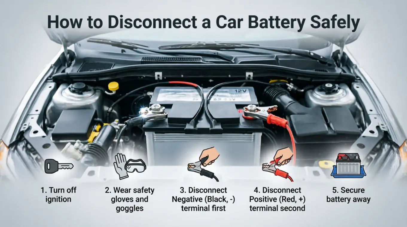 How to Disconnect a Car Battery Step by Step