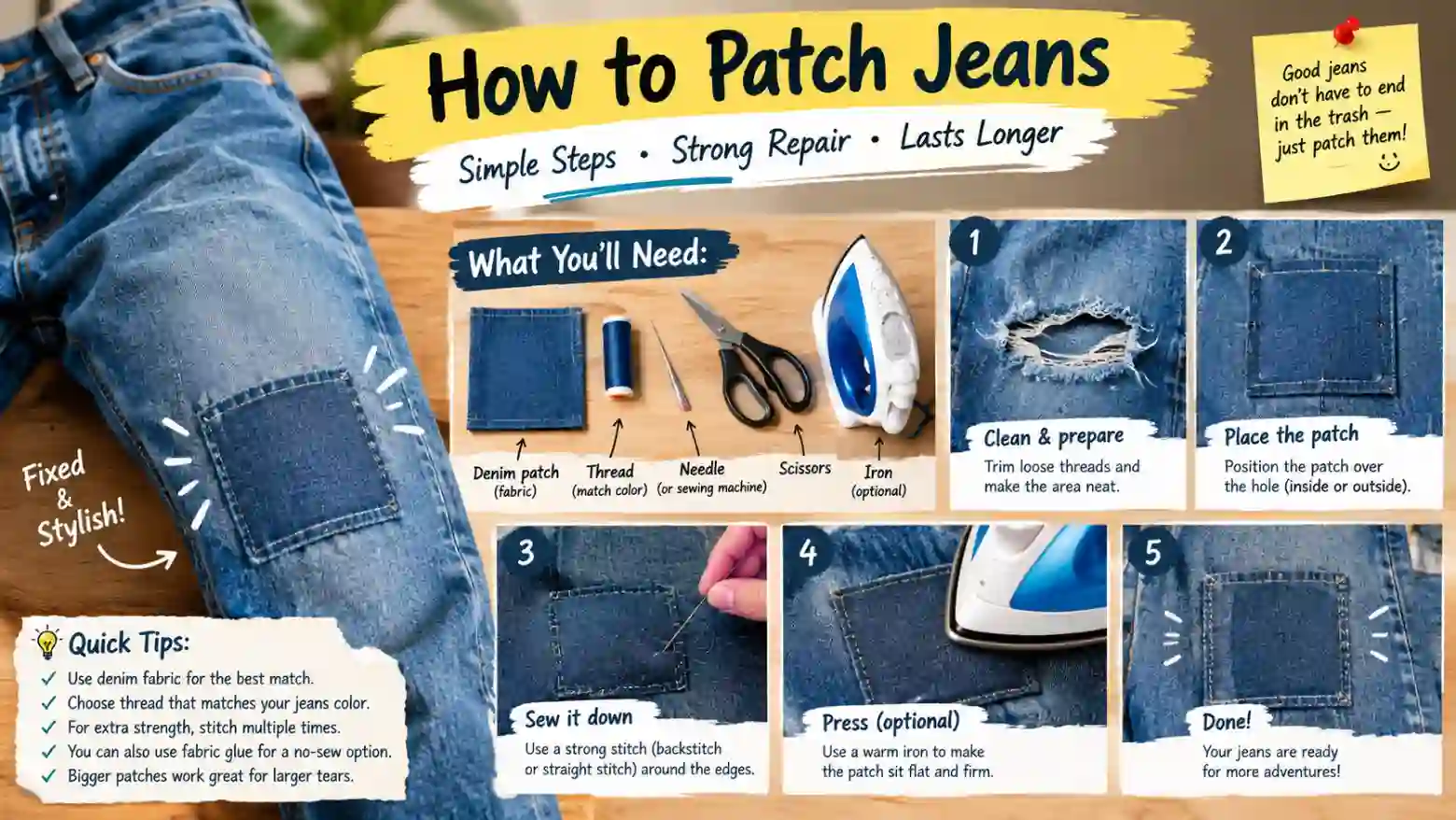How to Patch Jeans