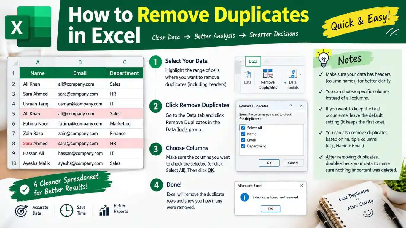 How to Remove Duplicates in Excel